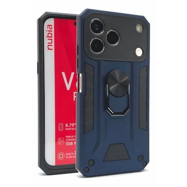 Funda Icon Case Blade Robot para Nubia V80 Pro, Carcasa, Protector, Uso Rudo, Antigolpes, Resistente, Esquinas Reforzadas, Protección de Cámara - Azul marino