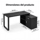 thumbnail image 3 of Zocalo Escritorio de Oficina para Computadora, Esquinero Reversible con Gabinete, 120 x 50 x 73.5 cm, Negro, 3 of 8