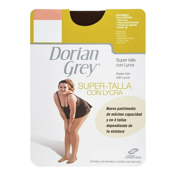 Pantimedia Dorian Grey para Mujer, Super Negro Talla EG