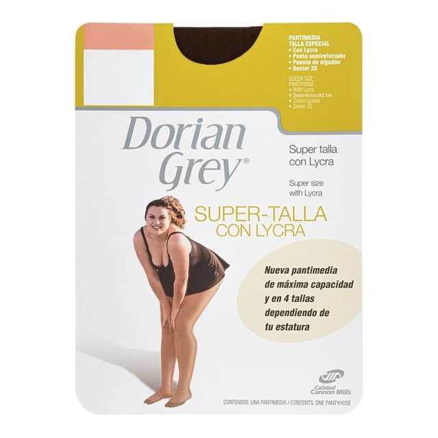 Pantimedia Dorian Grey para Mujer, Super Negro Talla EG