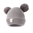 thumbnail image 1 of Lindo gorro de punto para bebé con bordado de doble corazón y doble bola de hilo. Cómodo y acogedor. Gorro cálido y abrigado para bebés., 1 of 5