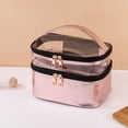 thumbnail image 4 of Luxshiny 1Ud Bolsa De Maquillaje Rosa Con Doble Impermeable Para Almacenamiento Y Viaje, 4 of 8