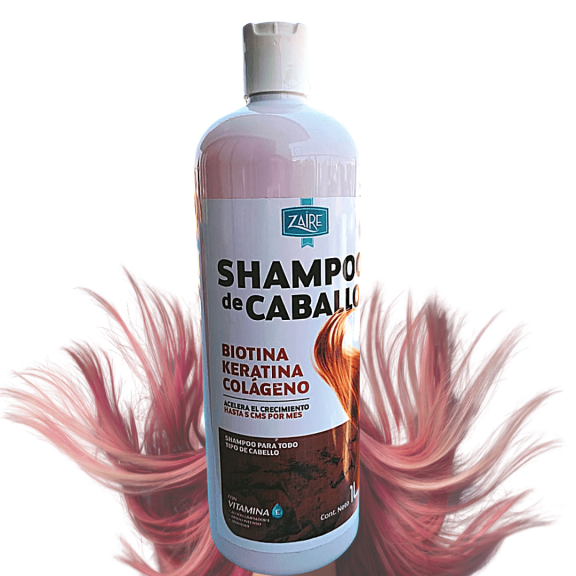 Shampoo de Caballo Zaire Acelerador de crecimiento y anticaída ZAIRE Para todo Tipo de Cabello
