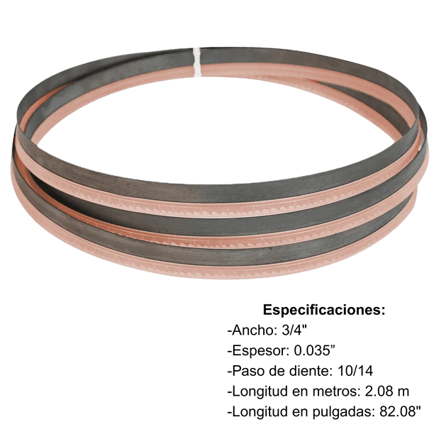Sierra Cinta Bimetálica Maraga 3/4" x .035" x 82.08" (2.08 m) 10/14 TPI para Corte de Metal y Acero