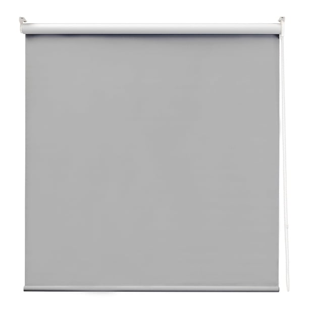 DecoKing Persiana para Ventana Enrollable Horizontal Blackout 140cm ancho x 180cm alto Silver