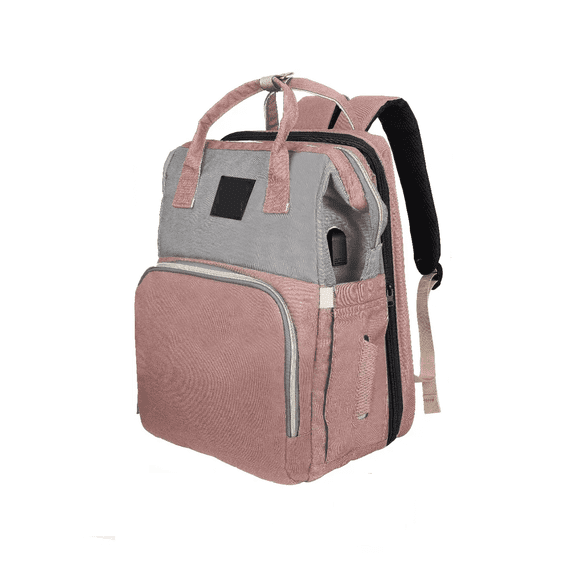 Pañalera Mochila Impermeable Usb Cargo Mosquitero Y Juguete