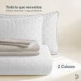 thumbnail image 2 of Set de 7 Piezas Edredón Ligero y Sábanas Queen Dreamlab, Colcha para Cualquier Temporada, Hipoalergénica, Diseño Trébol Blanco, Beige, 2 of 10