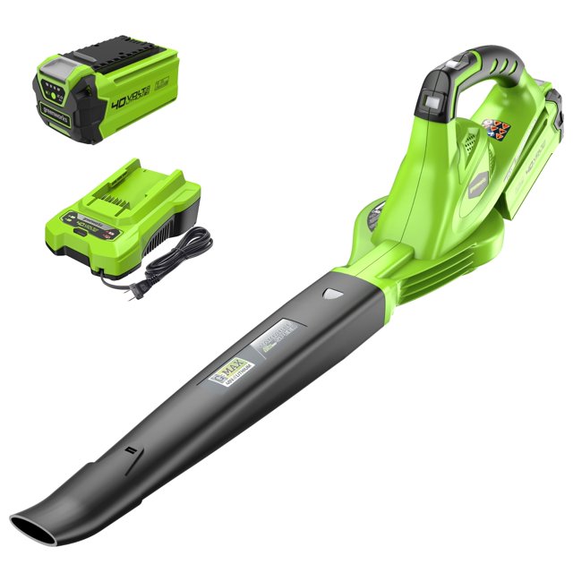 Sopladora/barredora de hojas Greenworks, 40 V, 150 MPH, ligera