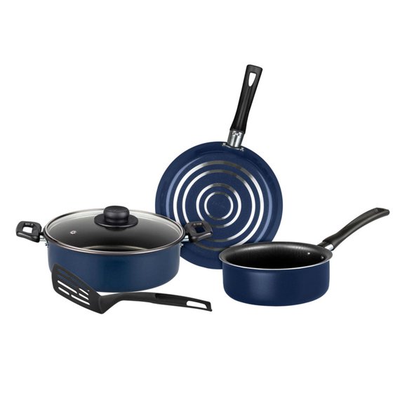 Batería de Cocina DELEITE 5 Piezas Antiadherente Azul