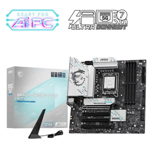 Tarjeta Madre MSI B850 GAMING PLUS WIFI AM5 4x DDR5 3x M.2 PCIe 5.0 USB-C WIFI 7 BT 5.4 ATX
