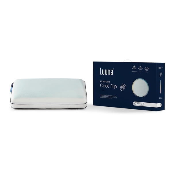 Luuna Almohada Cool Memory Gel con Infusión de Microcápsulas de Gel, Estándar, Reversible con un Lado Cálido y Otro Fresco para Cada É Luuna NA