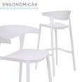 thumbnail image 4 of Set 4 Bancos Bar Cocina Desayunador Barra Respaldo Plástico Blanco, 4 of 6