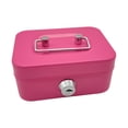 thumbnail image 4 of Caja de dinero con cerradura, caja de seguridad con llave, caja de tesoro para niñas y niños Rosa, 4 of 9
