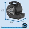 thumbnail image 5 of Lasko BlueDri Ventilador portátil de 1/8 HP Mini multiusos para el hogar, secado de alfombras y pisos, negro, BD-VP-15-BK, mediano, 5 of 5