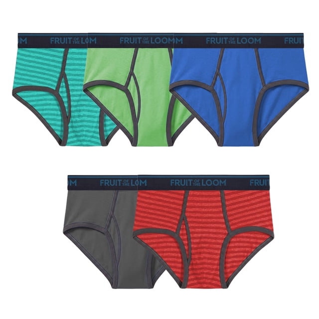 Trusa Fruit of the Loom Para niño, algodón sustentable, multicolor, 3 piezas, talla G