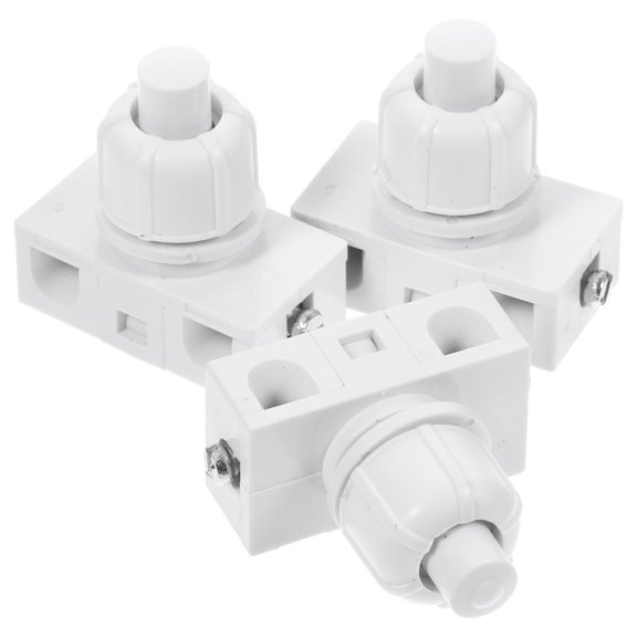 3 piezas de interruptor pulsador autoblocante de repuesto para luz doméstica