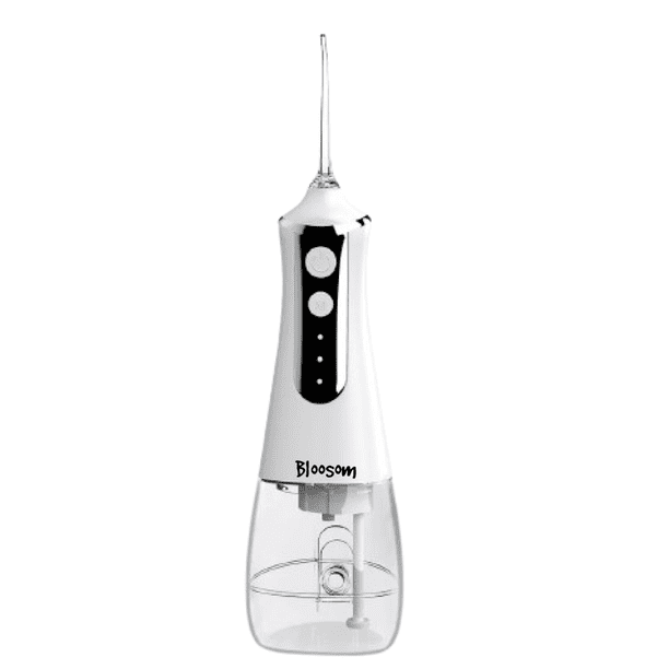 Irrigador Bucal Bloosom Limpiador Dientes Eléctrico Con 5 Boquillas Blanco