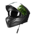 thumbnail image 3 of Cascos Moto Abatible Negro Luz Led Bluetooth Mica Plata Dot Diseño Monocolor Tamaño Del Casco L, 3 of 7