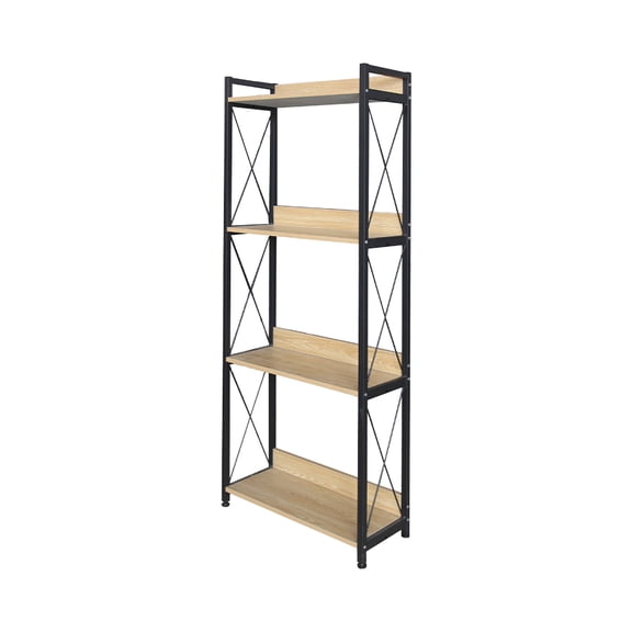 Librero 4 Repisas Minimalista HOMEASY Color Café