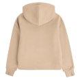 thumbnail image 4 of Sudadera de manga larga con cuello redondo y media cremallera para niñas de 5 a 14 años, sudadera corta de felpa suave y ligera con bolsillo, como se muestra en la imagen, de 5 a 13 años., 4 of 4