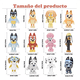 thumbnail image 2 of 12pcs Bluey Familia Y Amigos Figura Modelo Juguete COLORES MIXTOS, 2 of 5