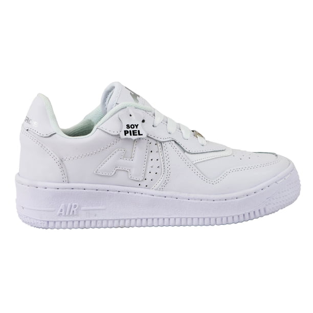 Tenis KUALI SHOES M-240 Talla 19 Blanco Piel Unisex Escolar Casual Air Urbano