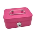 thumbnail image 1 of Caja de dinero con cerradura, caja de seguridad con llave, caja de tesoro para niñas y niños Rosa, 1 of 9
