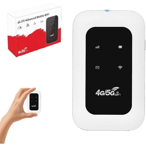 Router WiFi 4G LTE portátil | Router móvil de viaje con ranura para tarjeta SIM | Internet inalámbrico de alta velocidad para coche, viajes y cualquier lugar | Hasta 10 dispositivos | Punto de
