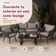 thumbnail image 2 of Sala Exterior Jardimex Tipo Rattan Jardin patio Terraza 4 Pz gris, 2 of 11
