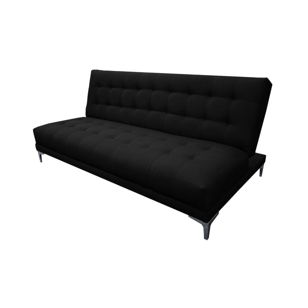 Sofa Cama Reclinable El Bazar Store Verso Negro, Futon Abotonado Matrimonial 3 posiciones, Sala