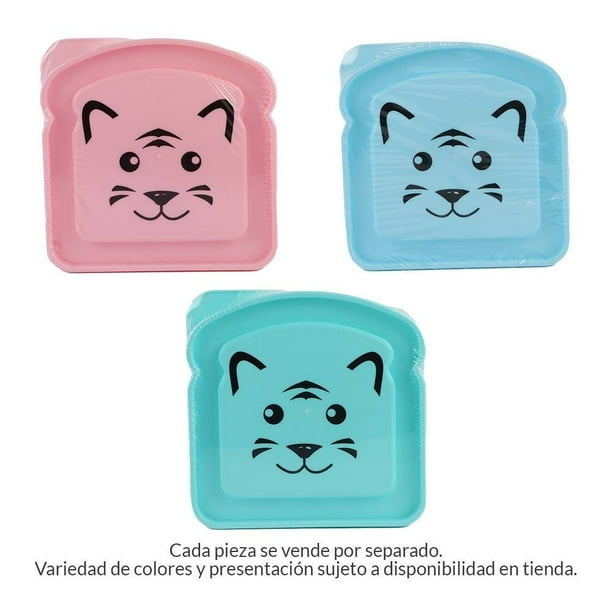Sandwichera Prichos Plástica con Tapa Varios Colores 1 Pieza