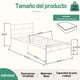 thumbnail image 4 of Cama Individual Blanca - 197x99cm Homemake Furniture, 4 of 6