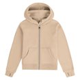 thumbnail image 3 of Sudadera de manga larga con cuello redondo y media cremallera para niñas de 5 a 14 años, sudadera corta de felpa suave y ligera con bolsillo, como se muestra en la imagen, de 5 a 13 años., 3 of 4