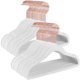 thumbnail image 2 of SONGMICS Perchas Infantiles, Juego de 50, Perchas de Terciopelo con Ganchos, Perchas Antideslizantes para Ropa, Blanco, 2 of 5