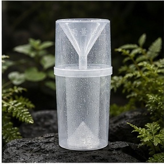 FUTUREORYY 1Jgo Medidor De Lluvia Outdoor Para Jardinería De Plástico Transparente