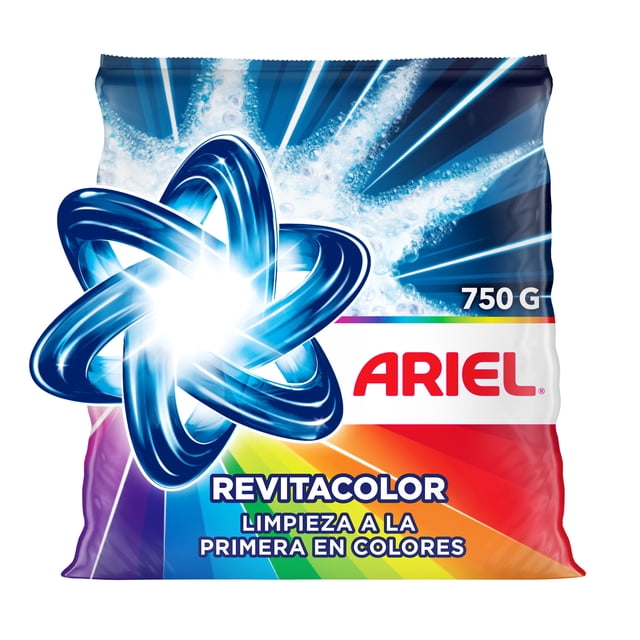Detergente en Polvo Ariel Revitacolor Limpieza a la Primera en Colores 750 g