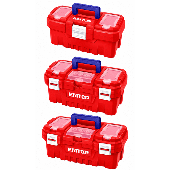 Juego de 3 Cajas de Herramientas 14" 17" y 20" Incluye 3 Tamaños Tapa con Función de Báscula