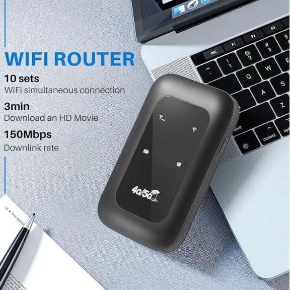 4G Wireless Router Mobile Portable Wi Fi Car Sharing Device SIM Card Slot LTE MIFI M Portable WiFi Hotspot For Travel High Speed Smart Router For Anywhere