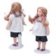 thumbnail image 3 of Casa De Muñecas Niña De Porcelana, Camiseta Blanca Pantalones Cortos De Cerámica Muñeca De Casa De Muñecas Niña Mini Escala 1:12 Para Escritorio, 3 of 7