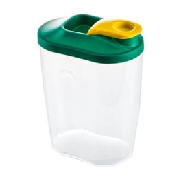 Dry Food Storage Container | Airtight PET Plastic | Moisture-Proof Stackable Design | 1000ml 1500ml Sizes | Transparent Jar for Grains Rice Beans Pasta Cereal Oats Flour Snacks | 1 Pack | Freezer Safe