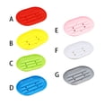 thumbnail image 3 of Billuyoard Jabonera de baño de silicona, soporte para plato, bandeja de esponja, drenaje de agua, antideslizante, ducha, senderismo, cocina, baño Almacenamiento y organización del hogar Rosa, 3 of 6