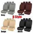 thumbnail image 4 of Fundas de cuero PU para asiento , antideslizantes, duraderas, lujosas, clásicas, Protector Universal para Minivan, la mayoría de los camiones, Negro 2 piezas Sunnimix cubierta de asiento, 4 of 8