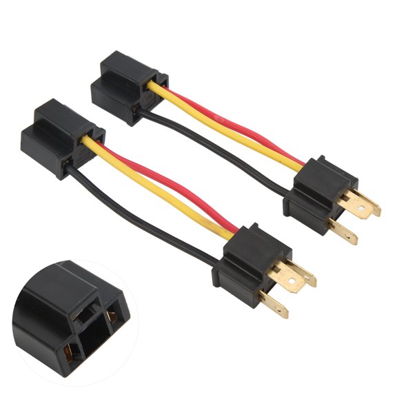 Convertidor De Enchufe De Faro H4, Enchufe Adaptador De Faro Portátil De 2 Piezas Para Reemplazo De Automóvil Para H4656 H5054 H6052