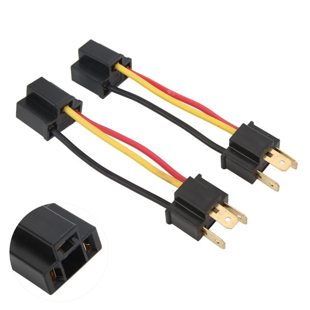 Convertidor De Enchufe De Faro H4, Enchufe Adaptador De Faro Portátil De 2 Piezas Para Reemplazo De Automóvil Para H4656 H5054 H6052