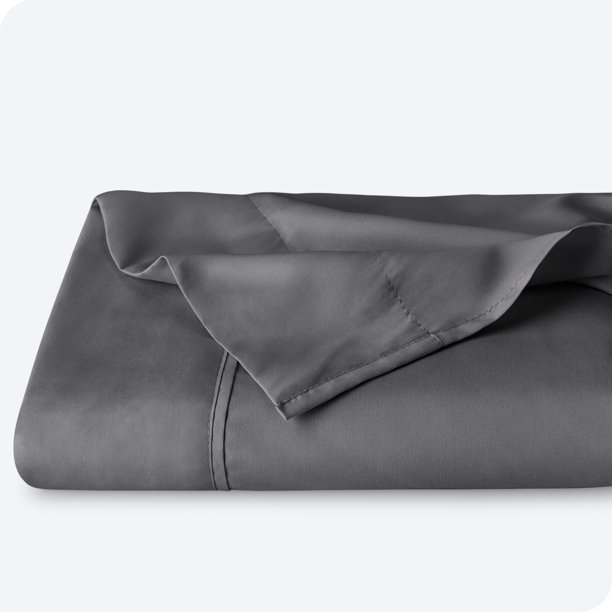 Bare Home Sábanas Planas Ultra Suaves - Colección Premium 1800 - Doble Cepillado - Queen, Gris