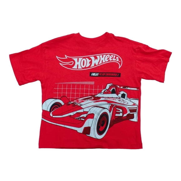 Playera Hot Wheels para Niño Auto Carreras Rojo Talla 6