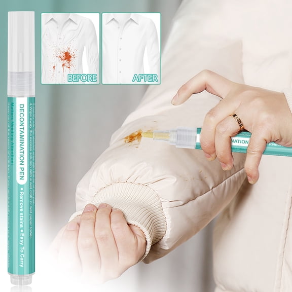 Pluma quitamanchas para ropa - Paleta portátil de 5 ml para grasa, café, vino, aceite y manchas de comida • Limpieza rápida • Tamaño viaje