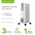 thumbnail image 3 of Calentador Calefactor Eléctrico de Aceite Con Radiador Avera CALACE01, 3 of 8