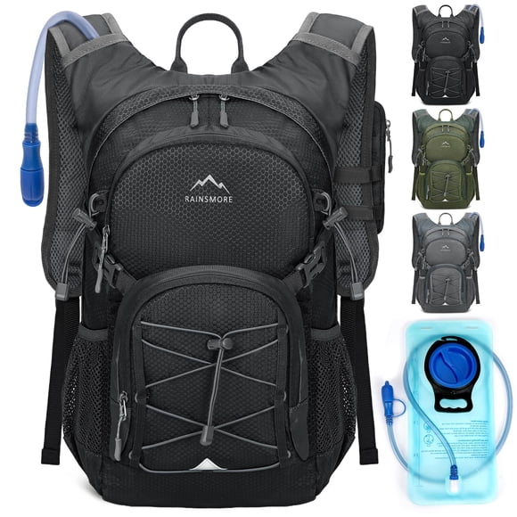 Mochila de hidratación RAINSMORE de 18 litros con bolsa de agua para senderismo