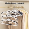 thumbnail image 4 of Perchas antideslizantes de plástico en pack de 10 | Hombros sin corredera, organización de armarios que ahorran espacio | Multicolor gris negro naranja azul marino | Gancho pequeño impermeable, 4 of 6